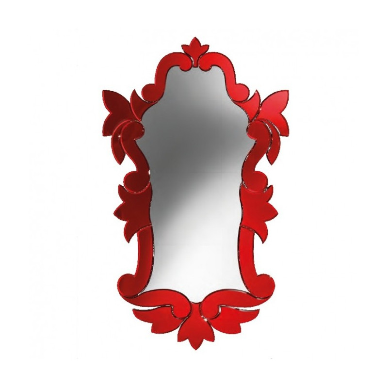 Close-up of an ornate Murano Glass Mirror frame