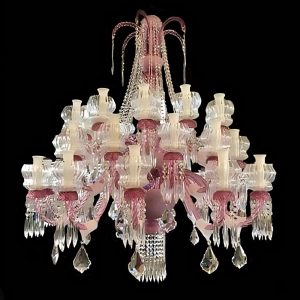 Pink Murano glass Carlacà chandelier