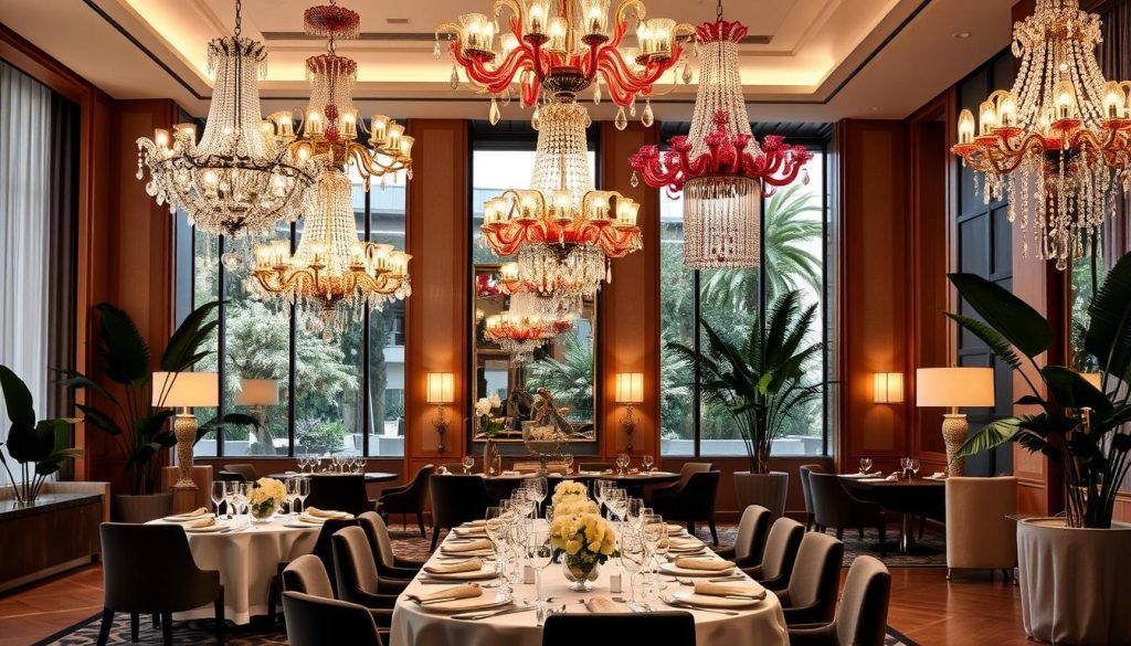 Murano glass chandeliers for dining rooms