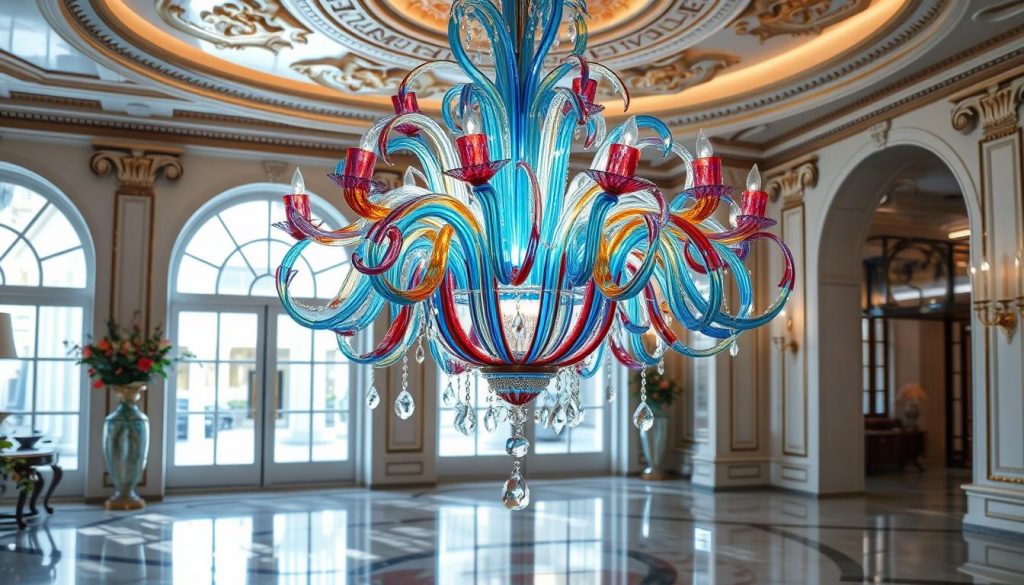 murano glass chandelier