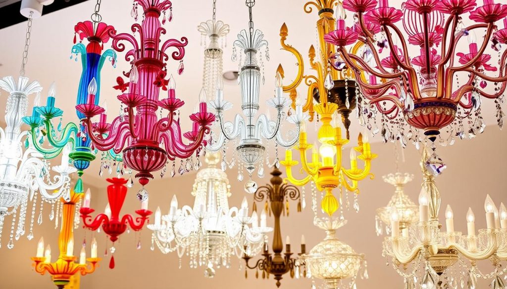 murano glass chandelier styles